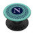 Monogram Initial Letter N Mandala Pattern Mint Green Blue PopSockets PopGrip- Swappable Grip for Phones  and  Tablets