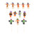 NUOBESTY Halloween Scarecrow Topper Scarecrow Cake Cupcake Decor Witch Cake Picks Fall Harvest Flower Scarecrow Decor for Thanksgiving Party Home Bar Outdoors Ornaments 12pcs