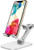 Cell Phone Stand -2020 Updated- Fully Foldable Phone Stand Adjustable Phone Holder for Desk Metal Rod Desktop Phone Holder Cradle Dock Compatible with 4"-12.9" Phone-iPad-Tablet-Kindle -White-