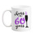 LXQM 60 Birthday Gifts for Women - Cheers to 60 Years Mug - 11 oz Coffee Mug 60 Birthday Mug 60th Gift Ideas to You Her Wife Grandma Mom Daughter Sister Friend Boss Colleague