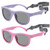 Flexible Polarized Baby Sunglasses with Adjustable Strap for Toddler Newborn Infant Age 0-24 Months 100 percent UV Protection -Pink-Gray  plus Purple-Gray- - 2 Pack