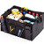 Chamtlnr Collapsible Portable Multi Compartments Trunk Organizer Car Trunk Organizer - Durable Storage SUV Cargo Organizer Adjustable