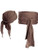 SATINIOR Halloween Pirate Costume Medieval Renaissance Linen Pirate Bandana and Large Sash Costume Waist Belt Accessory -Chocolate-