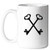 Treasurer Crossed Keys Masonic 11 oz. Coffee Mug