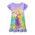 WNQY Toddler Girls Princess Dress Little Kids Cartoon Short Sleeve Casual Shirtdress -2-3T Purple 1-2-