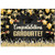 Allenjoy 7x5ft Graduation Backdrop for Photography Black and Gold Congratulations Congrats Grad Class of 2021 Prom Party Supplies Decorations Photoshoot Photo Studio Props Favors Banner Background