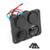 Enrilior Toggle Switch Panel 4 Gang On-Off Dual USB Charger Cigarette Lighter Socket Voltmeter Blue LED