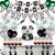 Cute Panda Party Supplies for Girls Panda Happy Birthday Banner Panda Balloons Cupcake Toppers Tablecloth for Kids Boys Girls Panda Theme Birthday Party Decorations
