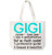 Gigi Definition Canvas Tote Bag Grandma Gift Idea Book Bag Travel Tote Handbag -COCOVICI