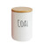 Creative Co-Op Coal Holiday Stoneware Canister with Bamboo Lid