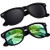 SUNIER Polarized Sunglasses for Men and Women EyewearGreen UV400 Lens Retro Classic Square Shades 2 PackSR003