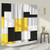 DESIHOM Yellow and Gray Modern Shower Curtain Mid Century Shower Curtain Geometric Gray Abstract Polyester Waterproof Shower Curtain 72X72 Inch