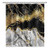 LFEEY Black and Gold Marble Shower Curtains for Bathroom Golden Cracked Lines Modern Luxury Marble Texture Bathroom Curtain Waterproof Fabric 72x72 Inch with Hooks