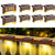 8 Pack Solar Deck Lights Fence Post Solar Lights Solar Lights Outdoor Solar Step Lights Outdoor Waterproof for Outdoor Pathway Yard Patio Fence Stairs Step and Fences -Warm White-