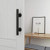 12 Inch Heavy Duty Black Rustic Sliding Barn Door Handle Pull and Flush Hardware Set