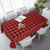 AIXHN Checkered Tablecloth 56 x56 inch Rectangle Gingham Buffalo Check Tablecloths Waterproof Kitchen Dinning Table Cover Farmhouse Table Overlay Wedding Party Decoration Red and Black