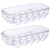 Egg Holder Tray for Refrigerator Stackable Egg Storage Trays With Lid  and  Handles Plastic Egg Box Carrier BPA-Free Egg Storage Container for 16 Eggs.2 pack