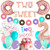 HEETON Two Sweet Donut Birthday Party Decoration Cake Topper Decor Second Birthday Party Baby Birthday Party 2nd Birthday Sweet Balloon Letters Supplies for Baby Girl