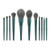 Makeup Brushes 11 Piece Neon Green Makeup Brush Set Premium Synthetic Kabuki Foundation Blending Face Powder Mineral Eyeshadow Make Up Brushes Set -Cool Molandi-