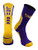 TCK LSU Perimeter Crew Socks -Purple-Gold-White X-Large-