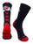 TCK Fresno State Bulldogs Baseline Crew Socks -Navy-Scarlet Large-