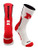 TCK Nebraska Cornhuskers Perimeter Crew Socks -White-Scarlet-Black Large-