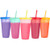 Sursip Color Changing Cups Tumblers with Lids Straws-5 Reusable Bulk Tumblers Plastic Cold Cups for Adults Kids 24oz Tumbler