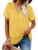 Womens V Neck T Shirts Loose Fit Short Sleeve Summer Tops Yellow XL Womens V Neck T Shirts Loose Fit Short Sleeve Summer Tops Yellow XL