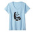 Womens Panda Eating Bamboo V-Neck T-Shirt