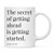 Andaz Press 11oz. Motivational Inspirational Quote Coffee Mug Gift The Secret of Getting Ahead is Getting Started. - Mark Twain 1-Pack Christmas Birthday Graduation for Him Her Includes Gift Box