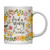 Andaz Press 11oz. Floral Flowers with Motivational Quote Coffee Mug Gift Find a Way Not an Excuse 1-Pack Inspirational Gift for Her