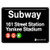 ZYPENG Yankee Stadium New York Street Subway 161 Retro Wall Bar Decor Metal Tin Sign 16 x 12 inches