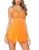 Avidlove Women Lingerie Babydoll Lace Nightgown Mesh Chemise Boudoir Nighty Orange