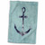 3D Rose Nautical Blue Anchor TWL_181239_1 Towel 15" x 22"