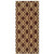 Custom Size Brown Moroccan Trellis Rubber Backed Non-Slip Hallway Stair Runner Rug 31in X 1ft