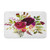Adowyee Bath Mat Watercolor Boho Burgundy Red White Floral Round Bouquet Flowers and Feathers is olated Cozy Bathroom Decor Bath Rug with Non Slip Backing 20" X 30"