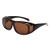 Solarfun Polarized Fit Over Glasses Sunglasses Wrap Around Solar Reduce Shield for Men and Women's Driving Brown