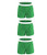Soffe Girls' Authentic Cheer Short Kelly Green Small -3-Pack-