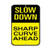 Crysss Warning Sign Slow Down Sharp Curve Ahead Traffic Sign Road Sign Business Sign 12X8 Inches Aluminum Metal Sign