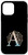 iPhone 12 mini Teal Blue Mandala with Letter A Monogram Initial on Black Case