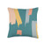 YO! Design Gift Abstract Color Pattern Blue Yellow Pastel Art Throw Pillow 16x16 Multicolor