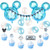 Mickey Mouse Birthday Decorations Blue for Boys, Happy Birthday Banner and Mickey Cupcake Toppers for First Birthday, Baby Shower