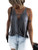 Hilltichu Women's Choker V-Neck Wrap Tank Tops -CharcoalMedium-