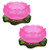3.15 inches Lotus Candle Tealight Holder Set of 2 Tea Light Holders Candle Glass Holder Night Light Candlestick for Home Decor Candle Stand -Pink-