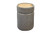Creative Co-Op Small Speckled Stoneware Jar with Bamboo Lid Green