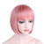 OneDor 10" Short Straight Hair Flapper Cosplay Costume Bob Wig -SHT312-Pink-