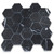 Stone Center Online Nero Marquina Black Marble 3 inch Hexagon Mosaic Tile Honed for Kitchen Backsplash Bathroom Flooring Shower Surround Dining Room Entryway Corrido Spa -1 Sheet-