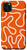 iPhone 11 Pro Max Abstract Squiggles Pattern in Orange Case