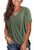 TongKiKi Women's Summer Loose Fit T Shirt Short Sleeve V Neck TopsGreenXL TongKiKi Women's Summer Loose Fit T Shirt Short Sleeve V Neck TopsGreenXL