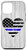 iPhone 12-12 Pro Wood Background Thin Blue Line Heart Law Enforcement Case